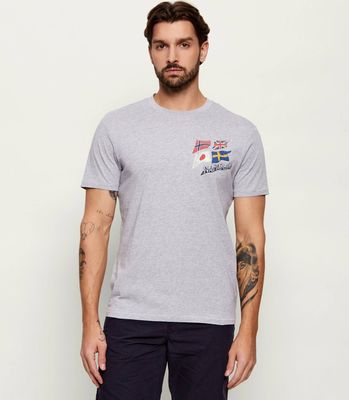Napapijri - T-shirt męski w sportowym stylu ze sklepu: Gomez Fashion Store w kategorii: T-shirty męskie - zdjęcie 874714-BD9-10338_NA262M000024795
