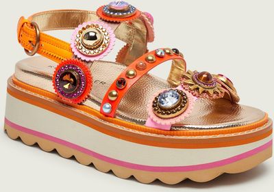 Sandały damskie na lato Kurt Geiger ze sklepu: Gomez Fashion Store w kategorii: Sandały damskie - zdjęcie 874714-BD9-10338_KG262W000171026