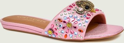 Klapki damskie na lato Kurt Geiger ze sklepu: Gomez Fashion Store w kategorii: Klapki damskie - zdjęcie 874714-BD9-10338_KG262W000218046