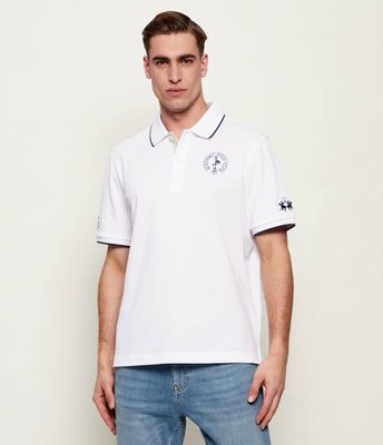 La Martina - T-shirt męski ze sklepu: Gomez Fashion Store w kategorii: T-shirty męskie - zdjęcie 874714-BD9-10338_LR262M000016001