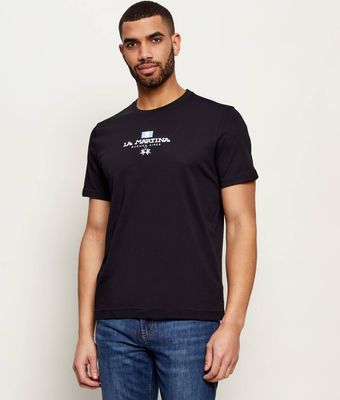 T-shirt męski na lato La Martina ze sklepu: Gomez Fashion Store w kategorii: T-shirty męskie - zdjęcie 874714-BD9-10338_LR262M000022999