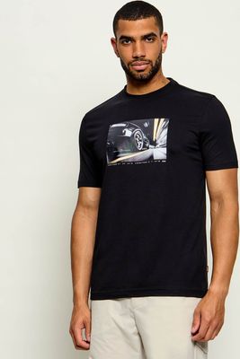 BOSS ORANGE - T-shirt męski wiosenny młodzieżowy ze sklepu: Gomez Fashion Store w kategorii: T-shirty męskie - zdjęcie 874714-BD9-10338_BO264M000044001