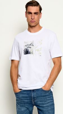 T-shirt męski na wiosnę BOSS ORANGE ze sklepu: Gomez Fashion Store w kategorii: T-shirty męskie - zdjęcie 874714-BD9-10338_BO264M000044101