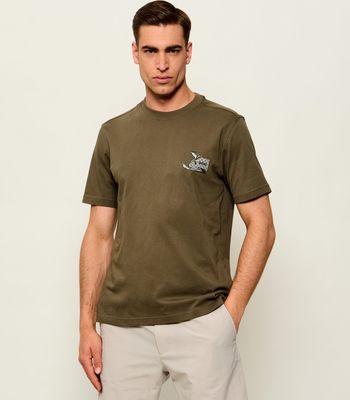 T-shirt męski na wiosnę BOSS ORANGE ze sklepu: Gomez Fashion Store w kategorii: T-shirty męskie - zdjęcie 874714-BD9-10338_BO264M000045325