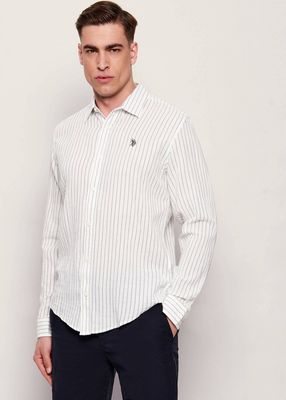 Koszula męska z klasycznym kołnierzykiem US Polo ASSN ze sklepu: Gomez Fashion Store w kategorii: Koszule męskie - zdjęcie 874714-BD9-10338_UO262M000034010