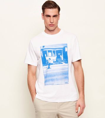 T-shirt męski na wiosnę A.P.C. ze sklepu: Gomez Fashion Store w kategorii: T-shirty męskie - zdjęcie 874714-BD9-10338_A3262M000006021