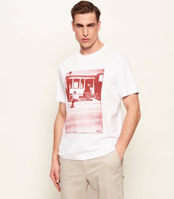 T-shirt męski A.P.C. ze sklepu: Gomez Fashion Store w kategorii: T-shirty męskie - zdjęcie 874714-BD9-10338_A3262M000006013