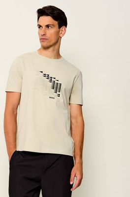 T-shirt męski młodzieżowy wiosenny BOSS GREEN ze sklepu: Gomez Fashion Store w kategorii: T-shirty męskie - zdjęcie 874714-BD9-10338_BG264M000060272