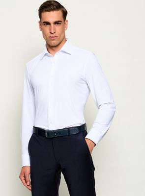Koszula męska elegancka z klasycznym kołnierzykiem BOSS BLACK ze sklepu: Gomez Fashion Store w kategorii: Koszule męskie - zdjęcie 874714-BD9-10338_BB264M000024100