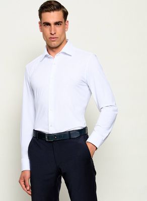 Koszula męska elegancka z klasycznym kołnierzykiem BOSS BLACK ze sklepu: Gomez Fashion Store w kategorii: Koszule męskie - zdjęcie 874714-BD9-10338_BB264M000024100