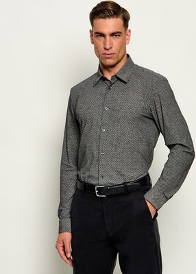 Koszula męska casualowa z klasycznym kołnierzykiem BOSS BLACK ze sklepu: Gomez Fashion Store w kategorii: Koszule męskie - zdjęcie 874714-BD9-10338_BB264M000033347