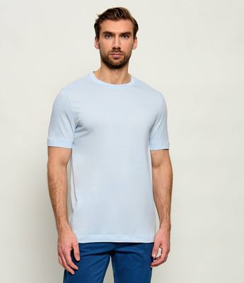T-shirt męski na wiosnę casualowy BOSS BLACK ze sklepu: Gomez Fashion Store w kategorii: T-shirty męskie - zdjęcie 874714-BD9-10338_BB264M000054499