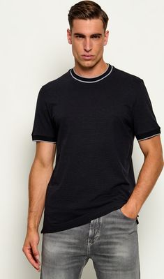 T-shirt męski casual BOSS BLACK ze sklepu: Gomez Fashion Store w kategorii: T-shirty męskie - zdjęcie 874714-BD9-10338_BB264M000080001