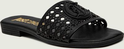 Klapki damskie na lato Just Cavalli ze sklepu: Gomez Fashion Store w kategorii: Klapki damskie - zdjęcie 874714-BD9-10338_CA262W000027899