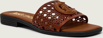 Klapki damskie na lato Just Cavalli ze sklepu: Gomez Fashion Store w kategorii: Klapki damskie - zdjęcie 874714-BD9-10338_CA262W000027903