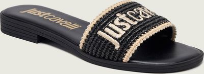 Klapki damskie na lato Just Cavalli ze sklepu: Gomez Fashion Store w kategorii: Klapki damskie - zdjęcie 874714-BD9-10338_CA262W000047899