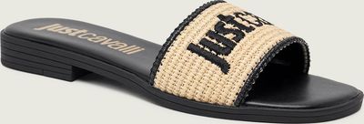 Klapki damskie na lato Just Cavalli ze sklepu: Gomez Fashion Store w kategorii: Klapki damskie - zdjęcie 874714-BD9-10338_CA262W000047751