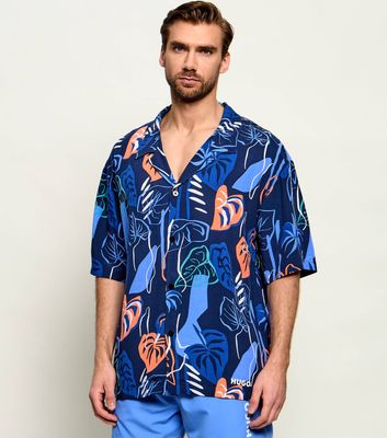 Koszula męska z klasycznym kołnierzykiem Hugo Bodywear ze sklepu: Gomez Fashion Store w kategorii: Koszule męskie - zdjęcie 874714-BD9-10338_BZ264M000020401