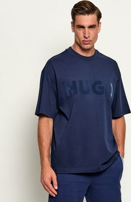 T-shirt męski w stylu młodzieżowym HUGO ze sklepu: Gomez Fashion Store w kategorii: T-shirty męskie - zdjęcie 874714-BD9-10338_BU264M000068405