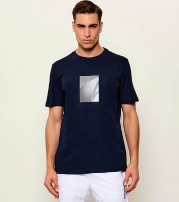 HUGO - T-shirt męski casual ze sklepu: Gomez Fashion Store w kategorii: T-shirty męskie - zdjęcie 874714-BD9-10338_BU264M000080405