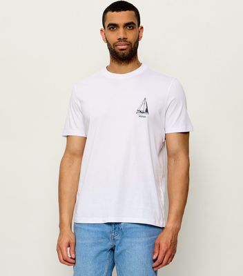 T-shirt męski casual HUGO ze sklepu: Gomez Fashion Store w kategorii: T-shirty męskie - zdjęcie 874714-BD9-10338_BU264M000084100
