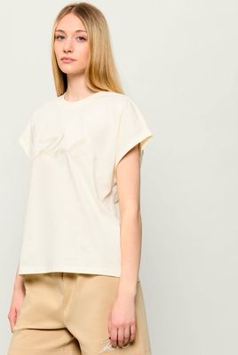 Bluzka damska letnia Karl Lagerfeld ze sklepu: Gomez Fashion Store w kategorii: Bluzki damskie - zdjęcie 874714-BD9-10338_KL262W000077C48