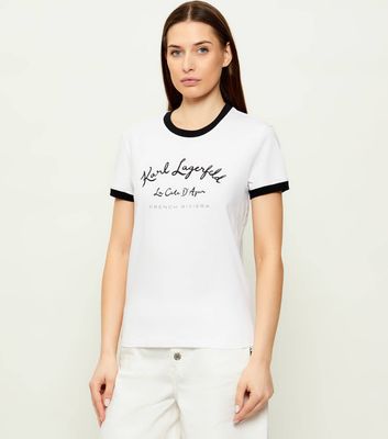 Bluzka damska na wiosnę Karl Lagerfeld ze sklepu: Gomez Fashion Store w kategorii: Bluzki damskie - zdjęcie 874714-BD9-10338_KL262W000078888