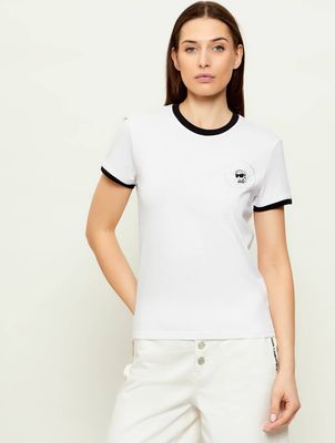 Bluzka damska na lato wiosenna Karl Lagerfeld ze sklepu: Gomez Fashion Store w kategorii: Bluzki damskie - zdjęcie 874714-BD9-10338_KL262W000080888