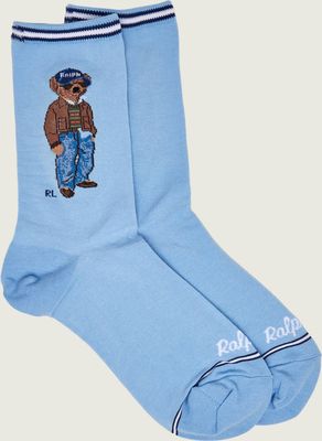 Skarpetki damskie w nadruki Polo Ralph Lauren ze sklepu: Gomez Fashion Store w kategorii: Skarpetki damskie - zdjęcie 874714-BD9-10338_PR264W000051I82