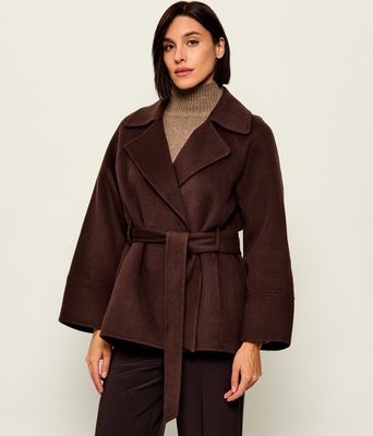 Płaszcz damski jesienny Marc Cain ze sklepu: Gomez Fashion Store w kategorii: Płaszcze damskie - zdjęcie 874714-BD9-10338_CR264W000014697