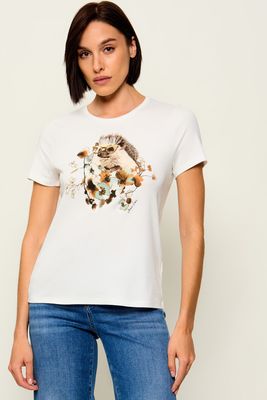 Bluzka damska wiosenna młodzieżowa Marc Cain ze sklepu: Gomez Fashion Store w kategorii: Bluzki damskie - zdjęcie 874714-BD9-10338_CR264W000024110