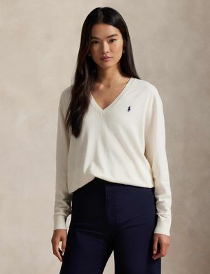 Polo Ralph Lauren - Sweter damski na zimę ze sklepu: Gomez Fashion Store w kategorii: Swetry damskie - zdjęcie 874714-BD9-10338_PR264W00009260Y