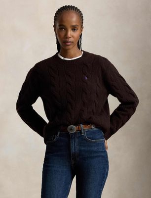 Sweter damski na zimę casual Polo Ralph Lauren ze sklepu: Gomez Fashion Store w kategorii: Swetry damskie - zdjęcie 874714-BD9-10338_PR264W00010171Y