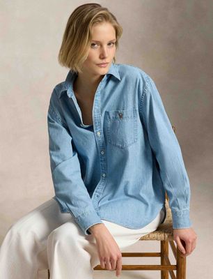 Koszula damska na wiosnę casualowa Polo Ralph Lauren ze sklepu: Gomez Fashion Store w kategorii: Koszule damskie - zdjęcie 874714-BD9-10338_PR264W00011592Y