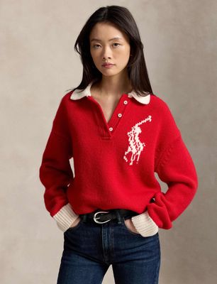 Sweter damski na zimę Polo Ralph Lauren ze sklepu: Gomez Fashion Store w kategorii: Swetry damskie - zdjęcie 874714-BD9-10338_PR264W00012954Z
