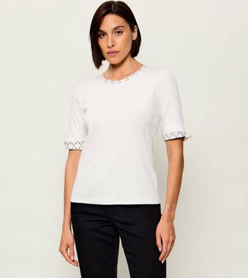 Bluzka damska na wiosnę Marc Cain ze sklepu: Gomez Fashion Store w kategorii: Bluzki damskie - zdjęcie 874714-BD9-10338_CR264W000084110