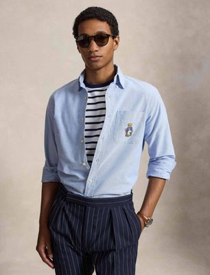 Koszula męska z klasycznym kołnierzykiem Polo Ralph Lauren ze sklepu: Gomez Fashion Store w kategorii: Koszule męskie - zdjęcie 874714-BD9-10338_PR264M000062PPP