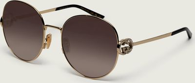 Okulary przeciwsłoneczne damskie Gucci ze sklepu: Gomez Fashion Store w kategorii: Okulary przeciwsłoneczne damskie - zdjęcie 874714-BD9-10338_GC262W000012002