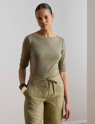 Bluzka damska casual LAUREN RALPH LAUREN ze sklepu: Gomez Fashion Store w kategorii: Bluzki damskie - zdjęcie 874714-BD9-10338_RL264W00005311Q