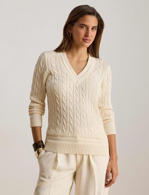 Sweter damski casual LAUREN RALPH LAUREN ze sklepu: Gomez Fashion Store w kategorii: Swetry damskie - zdjęcie 874714-BD9-10338_RL264W00005514Q