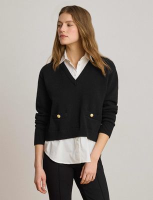 Sweter damski LAUREN RALPH LAUREN ze sklepu: Gomez Fashion Store w kategorii: Swetry damskie - zdjęcie 874714-BD9-10338_RL264W000061P39