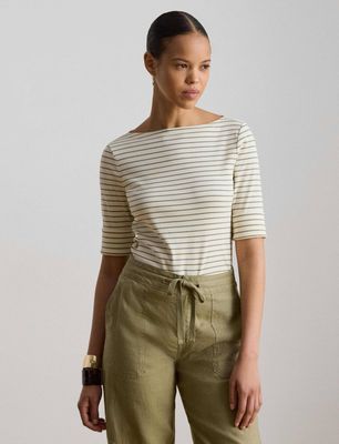 Bluzka damska na wiosnę LAUREN RALPH LAUREN ze sklepu: Gomez Fashion Store w kategorii: Bluzki damskie - zdjęcie 874714-BD9-10338_RL264W00006616Q