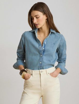 Koszula damska wiosenna LAUREN RALPH LAUREN ze sklepu: Gomez Fashion Store w kategorii: Koszule damskie - zdjęcie 874714-BD9-10338_RL264W00008198K
