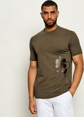 T-shirt męski na wiosnę w stylu młodzieżowym Karl Lagerfeld ze sklepu: Gomez Fashion Store w kategorii: T-shirty męskie - zdjęcie 874714-BD9-10338_KL264M000015D21