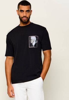 Karl Lagerfeld - T-shirt męski wiosenny ze sklepu: Gomez Fashion Store w kategorii: T-shirty męskie - zdjęcie 874714-BD9-10338_KL265M000031990