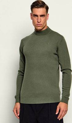 Sweter męski na zimę casual Karl Lagerfeld ze sklepu: Gomez Fashion Store w kategorii: Swetry męskie - zdjęcie 874714-BD9-10338_KL265M000096B92
