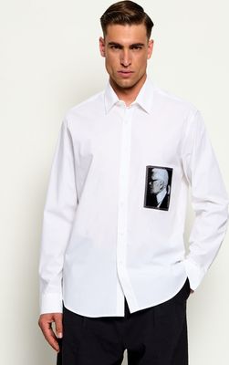 Koszula męska na wiosnę Karl Lagerfeld ze sklepu: Gomez Fashion Store w kategorii: Koszule męskie - zdjęcie 874714-BD9-10338_KL265M000129007