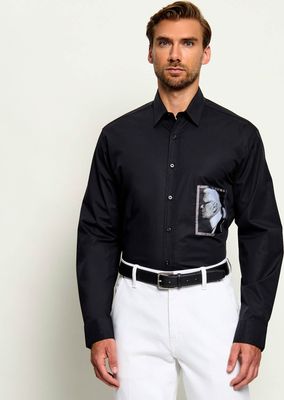 Karl Lagerfeld - Koszula męska jesienna ze sklepu: Gomez Fashion Store w kategorii: Koszule męskie - zdjęcie 874714-BD9-10338_KL265M000129990
