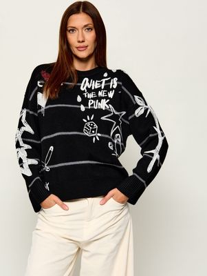 Sweter damski Pinko ze sklepu: Gomez Fashion Store w kategorii: Swetry damskie - zdjęcie 874714-BD9-10338_PI264W000045570