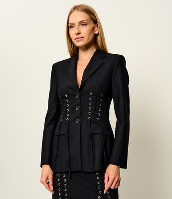 Marynarka Pinko ze sklepu: Gomez Fashion Store w kategorii: Marynarki damskie - zdjęcie 874714-BD9-10338_PI264W000073099